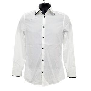2/$20 H&M White & Black Tone Buttons Down Shirt 100% Cotton Size: XS